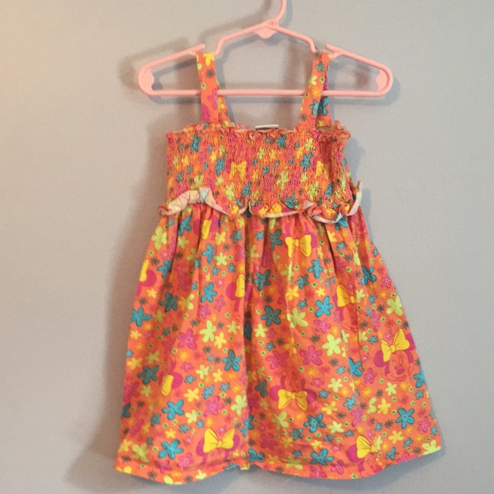 Disney orange Minnie Mouse Dress Size 4T